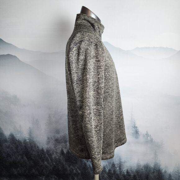 Eddie Bauer Fleece 1/4-Zip Heather Charcoal Pullover | Men's Medium - Picture 6 of 14